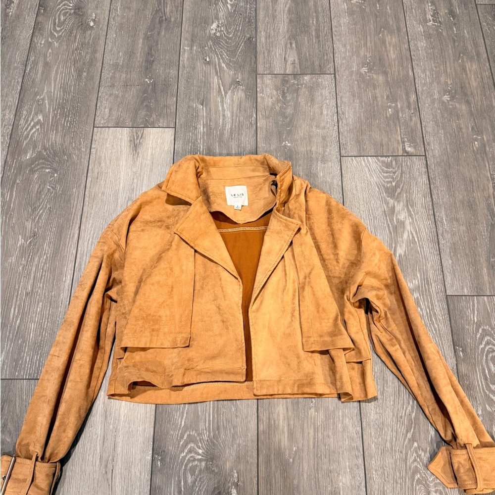 Le Lis Camel Suede Women's Blazer
